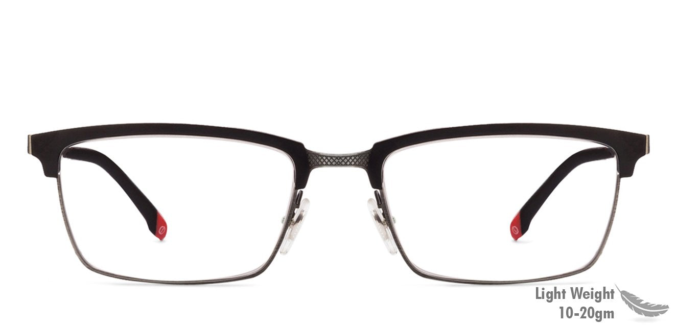 John Jacobs Black Eyeglasses 107663 - Lenskart